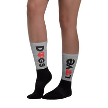 Load image into Gallery viewer, LOVE (Outside) DOGS (Inside) – Designer Unisex Socks
