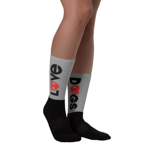 LOVE (Outside) DOGS (Inside) – Designer Unisex Socks