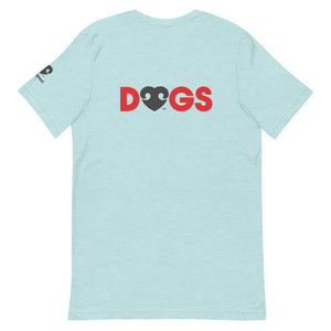 LOVE (FONT) DOGS (BACK) – 2 Sided Premium Unisex T-Shirts