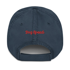 DOG SPEED ABSTRACT DOG FACE DESIGN – Distressed Hat