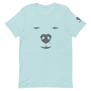 ABSTRACT SQUINTING DOG FACE – Premium Unisex T-Shirts