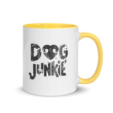 Load image into Gallery viewer, &quot;DOG JUNKIE&quot; + GRAPHIC – 2 Sided Colored Mugs
