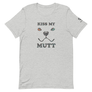 "KISS MY MUTT" ABSTRACT DOG FACE - Premium Unisex T-Shirt