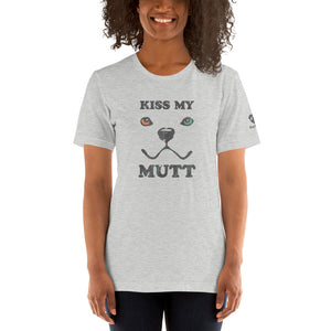 "KISS MY MUTT" ABSTRACT DOG FACE - Premium Unisex T-Shirt