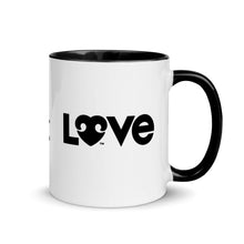 Load image into Gallery viewer, LOVE (FONT) DOGS (BACK) – 2 Sided Colored Mugs
