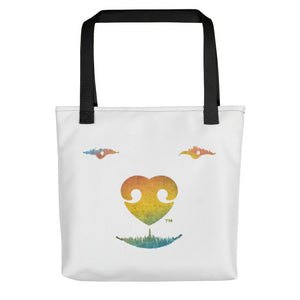 "HAPPINESS IS A WARM DOG" + Graphic – 2 Sided Tote Bags