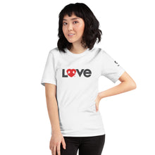 Load image into Gallery viewer, LOVE (FONT) DOGS (BACK) – 2 Sided Premium Unisex T-Shirts
