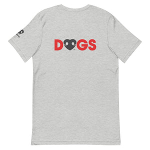 LOVE (FONT) DOGS (BACK) – 2 Sided Premium Unisex T-Shirts