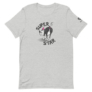 "SUPER STAR" DOG FART Humorous Dog Illustration – Premium Unisex T-Shirt