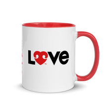 Load image into Gallery viewer, LOVE (FONT) DOGS (BACK) – 2 Sided Colored Mugs
