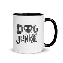 Load image into Gallery viewer, &quot;DOG JUNKIE&quot; + GRAPHIC – 2 Sided Colored Mugs
