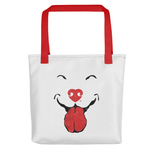 "MY DOG CANT HOLD ITS LICKER" + Graphic – 2 Sided Tote Bags