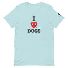 Load image into Gallery viewer, &quot;I LOVE DOGS&quot; RED HEART LOGO – Premium Unisex T-Shirt
