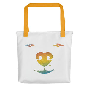 "HAPPINESS IS A WARM DOG" + Graphic – 2 Sided Tote Bags