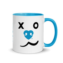 Load image into Gallery viewer, &quot;DOG XOs R MY RX&quot; ABSTRACT SMILING DOG FACE – 2 Sided Colored Mugs
