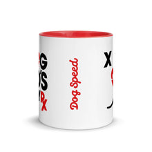 Load image into Gallery viewer, &quot;DOG XOs R MY RX&quot; ABSTRACT SMILING DOG FACE – 2 Sided Colored Mugs
