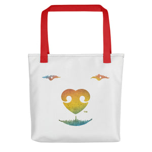 "HAPPINESS IS A WARM DOG" + Graphic – 2 Sided Tote Bags