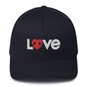 "LOVE" DOG LOVERS DESIGN – Elastic Structured Twill Hats