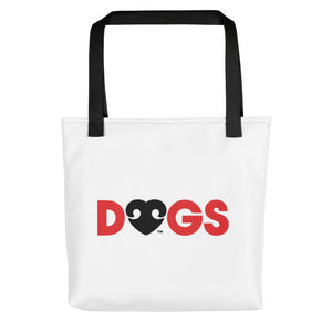 LOVE (FONT) DOGS (BACK) – Tote Bags