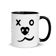 Load image into Gallery viewer, &quot;DOG XOs R MY RX&quot; ABSTRACT SMILING DOG FACE – 2 Sided Colored Mugs
