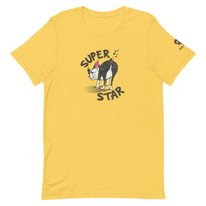 "SUPER STAR" DOG FART Humorous Dog Illustration – Premium Unisex T-Shirt