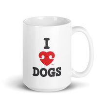 Load image into Gallery viewer, &quot;I LOVE DOGS&quot; – White Mugs
