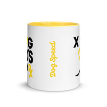 Load image into Gallery viewer, &quot;DOG XOs R MY RX&quot; ABSTRACT SMILING DOG FACE – 2 Sided Colored Mugs
