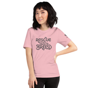 "RESCUE IS MY FAVORITE BREED" – Premium Unisex T-Shirt