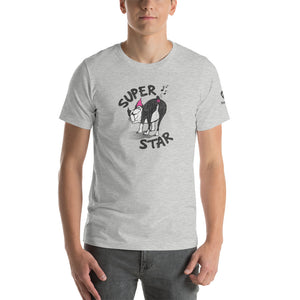 "SUPER STAR" DOG FART Humorous Dog Illustration – Premium Unisex T-Shirt