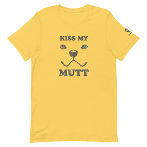 "KISS MY MUTT" ABSTRACT DOG FACE - Premium Unisex T-Shirt