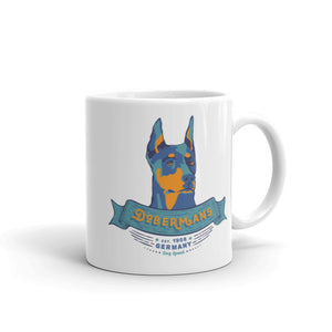 Doberman – White Mugs