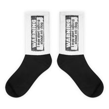 Load image into Gallery viewer, &quot;WARNING: I MAY START TALKING ABOUT MY DOG&quot; – Designer Unisex Socks
