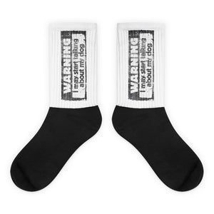 "WARNING: I MAY START TALKING ABOUT MY DOG" – Designer Unisex Socks