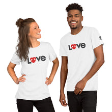 Load image into Gallery viewer, LOVE (FONT) DOGS (BACK) – 2 Sided Premium Unisex T-Shirts
