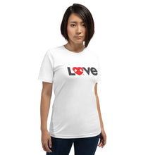 Load image into Gallery viewer, LOVE (FONT) DOGS (BACK) – 2 Sided Premium Unisex T-Shirts
