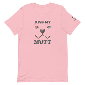 "KISS MY MUTT" ABSTRACT DOG FACE - Premium Unisex T-Shirt