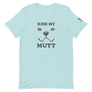 "KISS MY MUTT" ABSTRACT DOG FACE - Premium Unisex T-Shirt