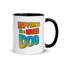 Load image into Gallery viewer, &quot;HAPPINESS IS A WARM DOG&quot; – 2 Sided Colored Mugs
