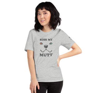 "KISS MY MUTT" ABSTRACT DOG FACE - Premium Unisex T-Shirt