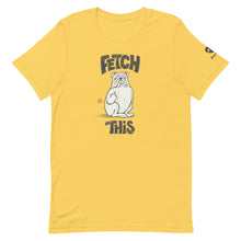 Load image into Gallery viewer, &quot;FETCH THIS&quot; Humorous Bulldog Illustration – 2 Sided Premium Unisex T-Shirt
