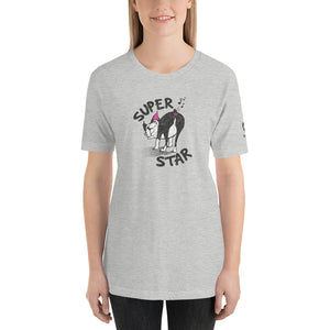 "SUPER STAR" DOG FART Humorous Dog Illustration – Premium Unisex T-Shirt