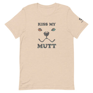 "KISS MY MUTT" ABSTRACT DOG FACE - Premium Unisex T-Shirt