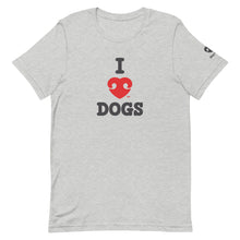 Load image into Gallery viewer, &quot;I LOVE DOGS&quot; RED HEART LOGO – Premium Unisex T-Shirt
