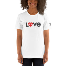 Load image into Gallery viewer, LOVE (FONT) DOGS (BACK) – 2 Sided Premium Unisex T-Shirts
