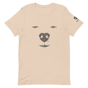 ABSTRACT SQUINTING DOG FACE – Premium Unisex T-Shirts