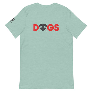 LOVE (FONT) DOGS (BACK) – 2 Sided Premium Unisex T-Shirts