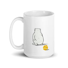 Load image into Gallery viewer, &quot;FETCH THIS&quot; Bulldog Illustration – 2 Sided White Mug
