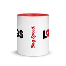 Load image into Gallery viewer, LOVE (FONT) DOGS (BACK) – 2 Sided Colored Mugs
