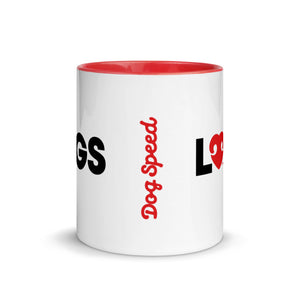 LOVE (FONT) DOGS (BACK) – 2 Sided Colored Mugs