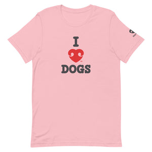 "I LOVE DOGS" RED HEART LOGO – Premium Unisex T-Shirt